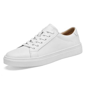 Snknow Casual Male Skateboard Footwear, White, Leather