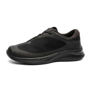 Snknow Mens Sneakers Walking Shoes, Black, Mesh